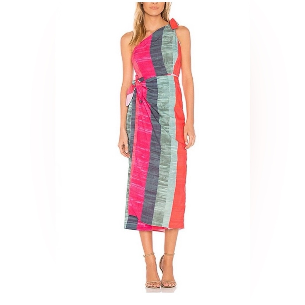 Mara Hoffman Bette One Shoulder Midi Dress - Small